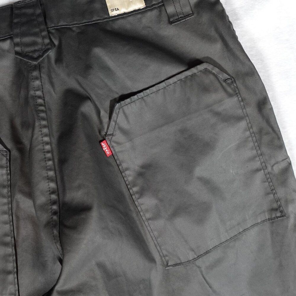Vintage Levis Lot 53 Softshell Shorts Mens 30x18 Long Fit Skater Rave Style Y2K - Picture 8 of 12
